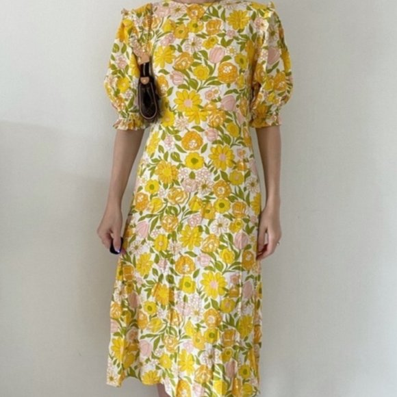 Faithfull the Brand Dresses & Skirts - Faithfull the Brand Midi Dress Jolene Floral Print (Size 2)